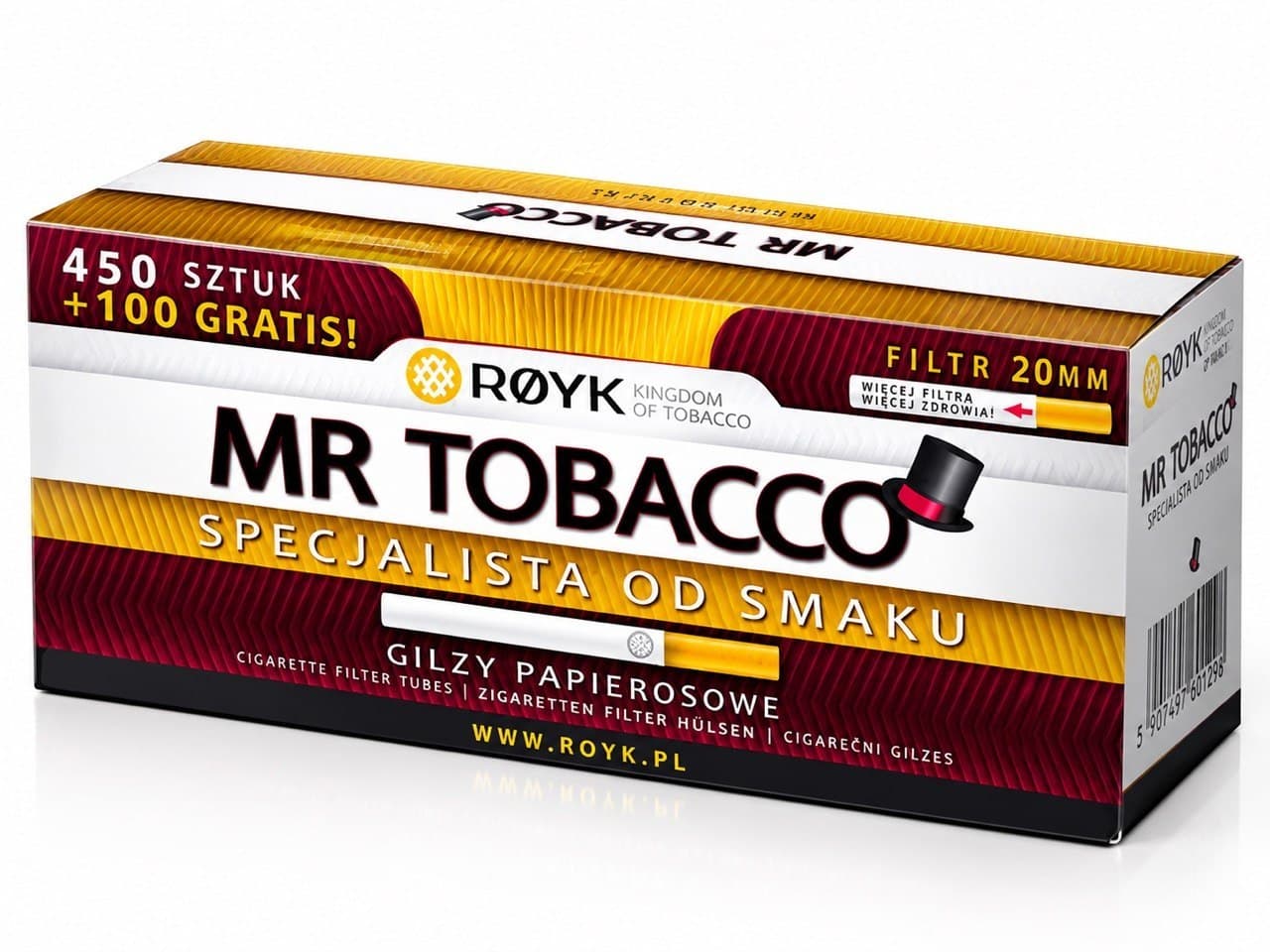 Гільзи MR TOBACCO 550 шт, фільтр 20 мм